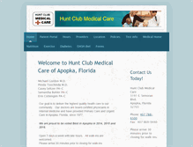 Tablet Screenshot of huntclubmedicalcare.com
